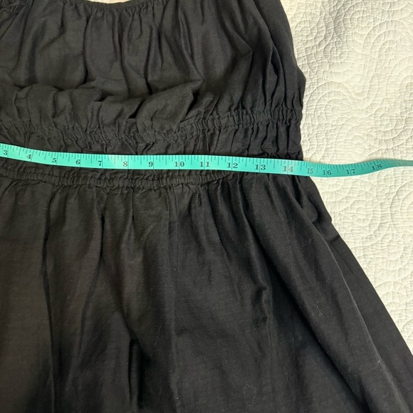 Old Navy Black Ruched Mini Sundress cotton blend - Picture 10 of 13